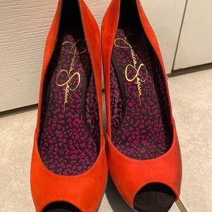 Jessica Simpson wedge peep toe heels